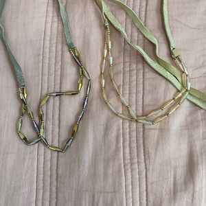2 Choker Tie Necklaces